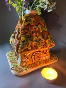 Хатинка під кленовим листям осіння (15 см. прямокутна) - зображення 5