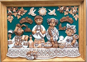 Батьки з двома молодими за столом (40*55 см) - зображення 2