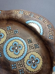 Велике блюдо "Рибка Берегиня" (41 х 25 см молочена кераміка) - зображення 3