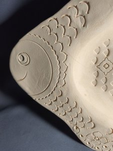 Блюдо Велика риба (47*32 см) з мікротріщинкою - зображення 1