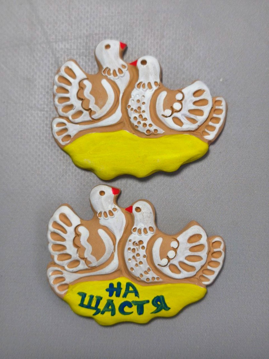 Голуби пара в гнізді (8 см) - зображення 1