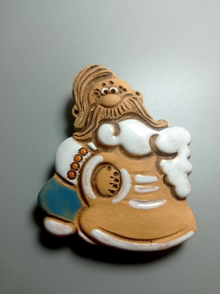 Козак з пивом глазурований (магніт) - зображення 1