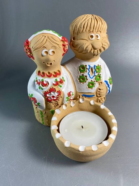 Пара молодят з сільничкою (9,5 см) - зображення 1