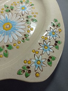 Велике блюдо "Світла  пташка" (30 х 38 см глазуроване) - зображення 5