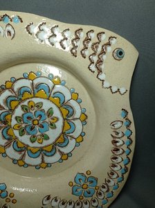 Велике блюдо "Світла пташка" (38 см. глазуроване) - зображення 2